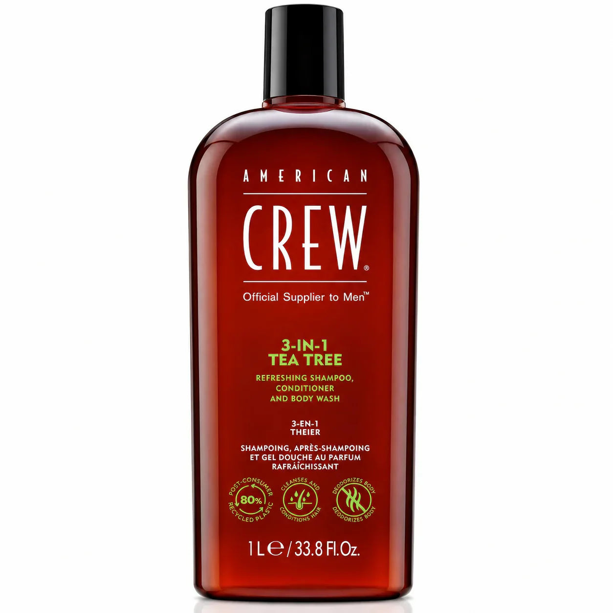 American Crew 3-in-1 Tea Tree Shampoo, Conditioner and Body Wash - 33.8 fl oz