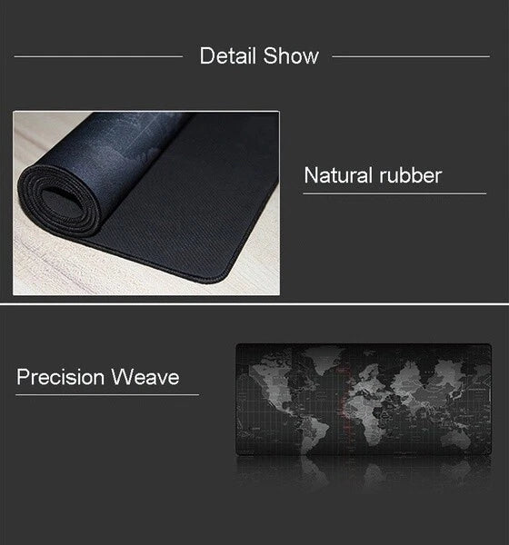 Extended Large High-Performance Anti-Fray Gaming Mouse Pad Computer Keyboard Mat